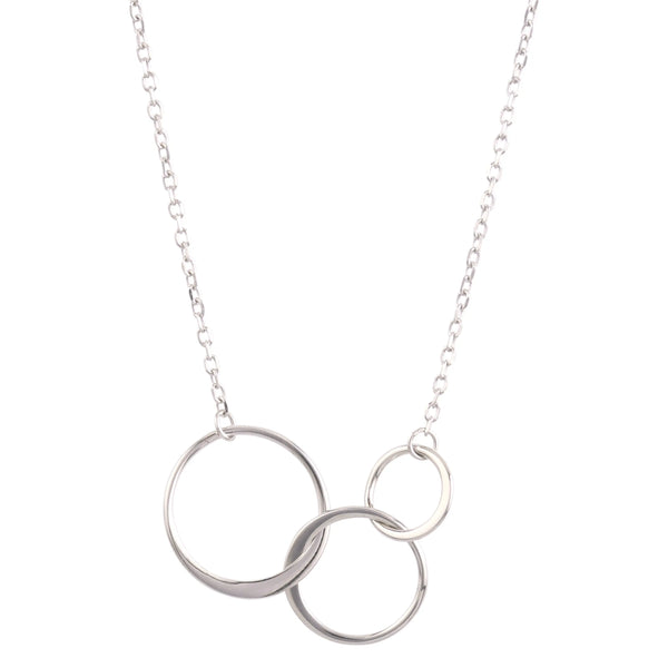 Three Circle Pendant Necklace - Interlocking necklace Nichestar