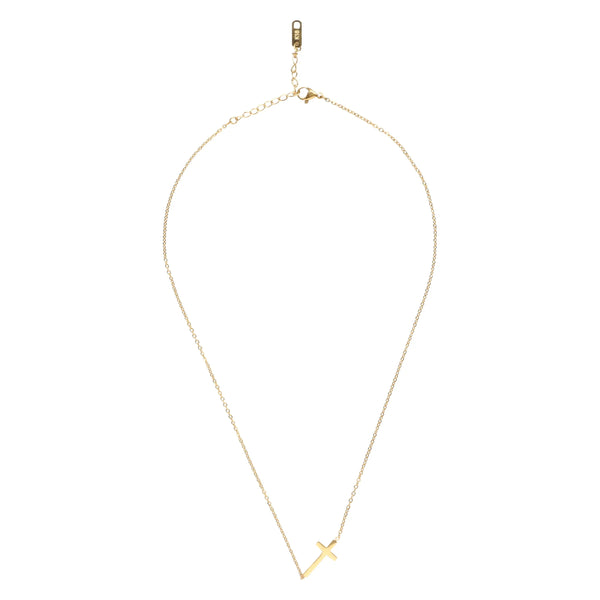 14K gold necklace | Gold Plated Cross Pendant Necklace Nichestar