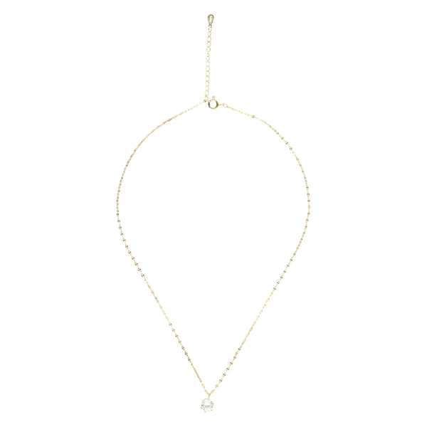 14K Gold Plated Solitaire Necklace Nichestar