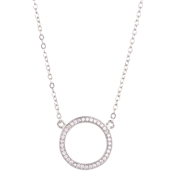 Round Pendant Pave Necklace Nichestar