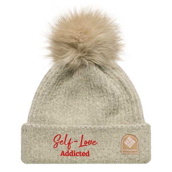 Winter Hats - Self Love Addicted - Columbia pom-pom beanie with Embroidery Maiden-Art