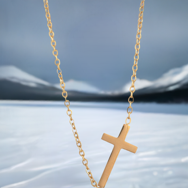 14K gold necklace | Gold Plated Cross Pendant Necklace Nichestar