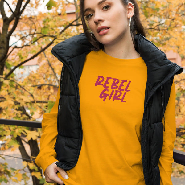 Rebel Girl Unisex Long Sleeve Tee Maiden-Art