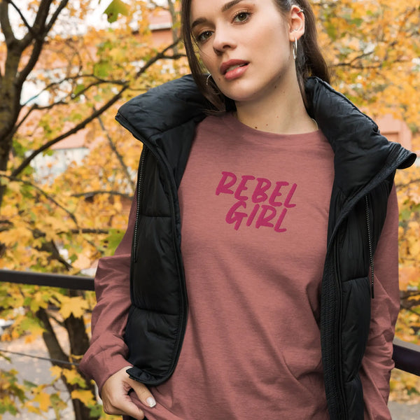 Rebel Girl Unisex Long Sleeve Tee Maiden-Art