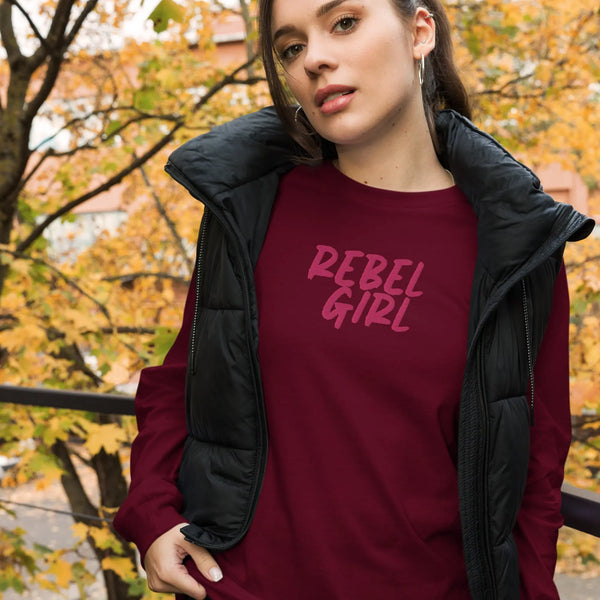 Rebel Girl Unisex Long Sleeve Tee Maiden-Art