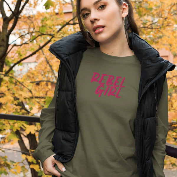 Rebel Girl Unisex Long Sleeve Tee Maiden-Art