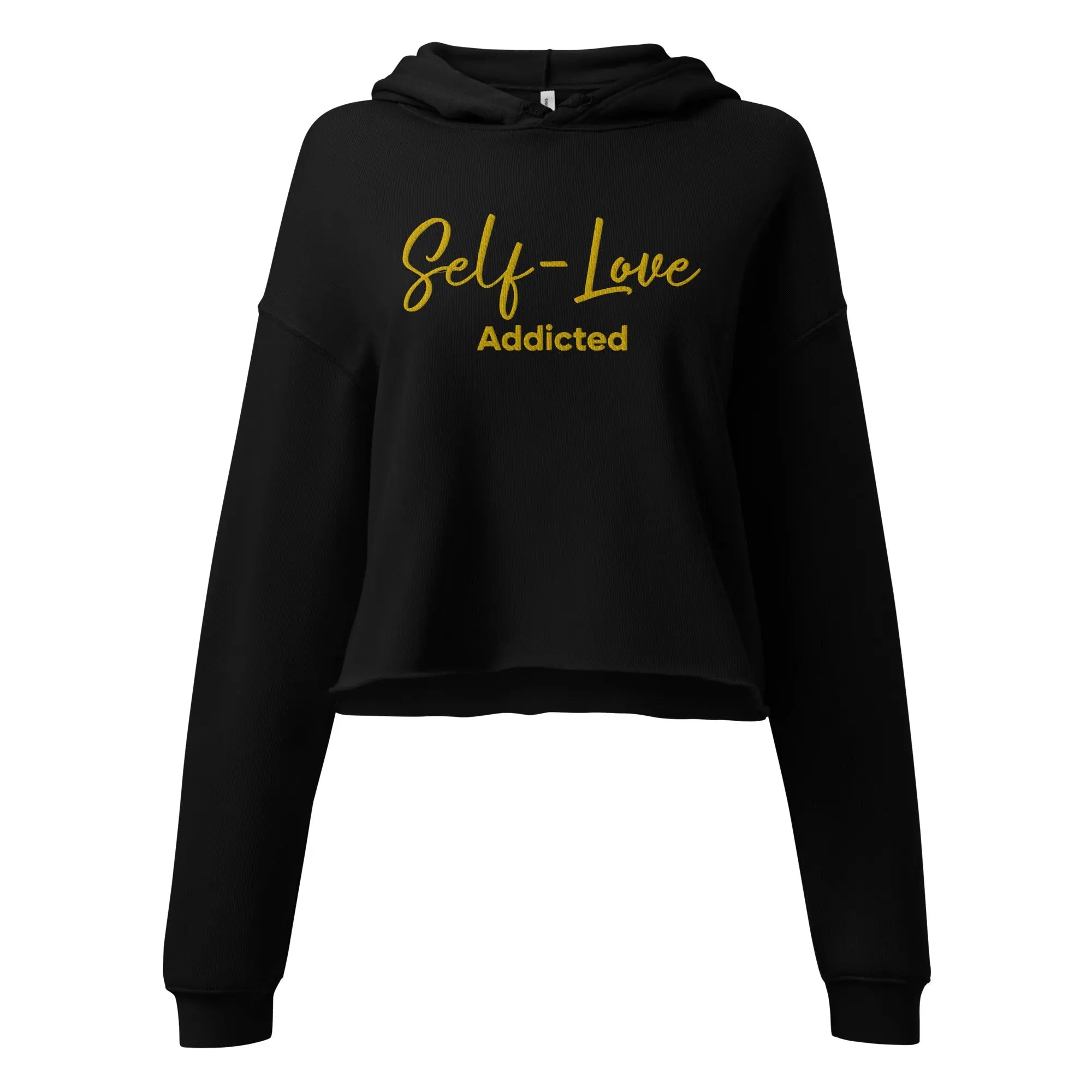 Crop Hoodie - Self Love Addicted with EMBROIDERY Maiden-Art